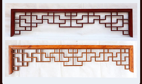 长洲中式花格吊顶门楣挂落仿古落地罩在实际案例中的展示